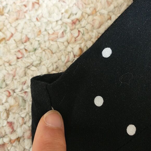 Asos Design Maxi Dress 16 Black White Swiss Dot Sleeveless Flare A-Line Retro - Picture 13 of 14